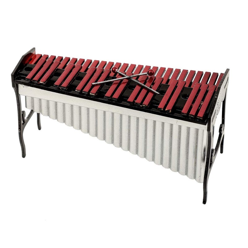 Dselvgvu Miniature Xylophone with Case Mini Marimba Percussion Musical Instrument Replica Collectible Dollhouse Accessories Model Home Ornament (Xylophone) - Image 5